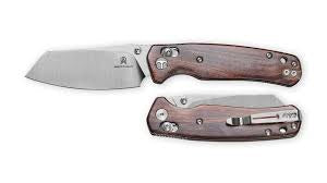 BESTECHMAN CICADA'S WING BMK06-W-4: 3.15" 10cr15mov blade, Desert Ironwood Scales, B-Lock, Folding Knife